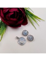 White Saworvski Stone American Diamond Locket Set